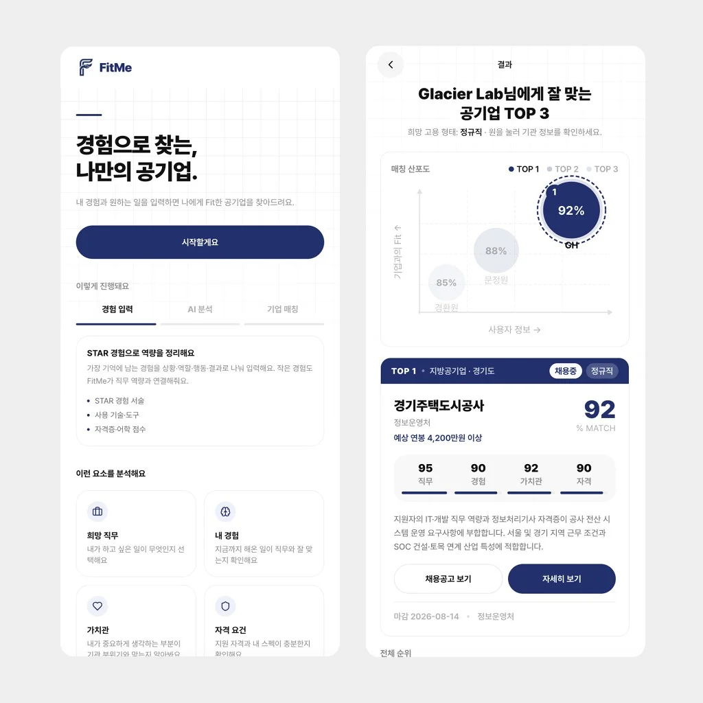 FitMe - 경험 기반 공기업 매칭 서비스